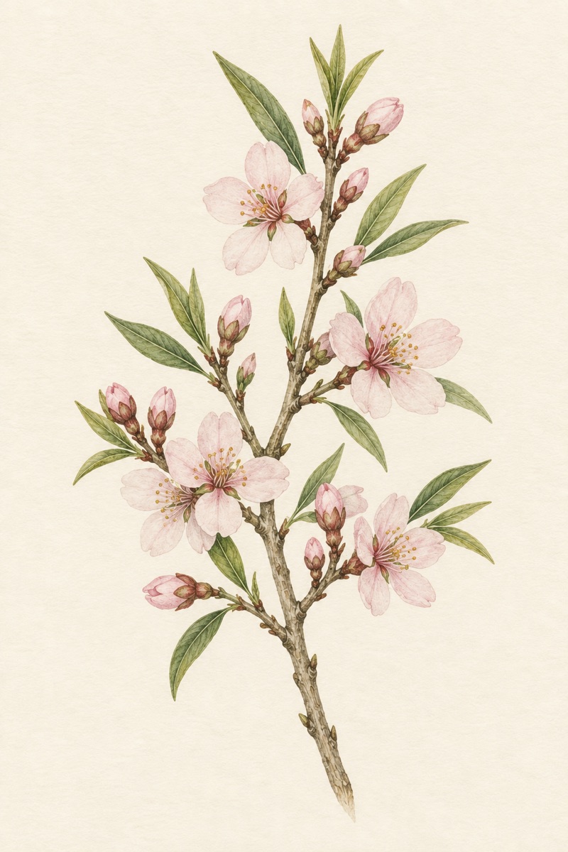 Cuadro botánico Almendro de Branca