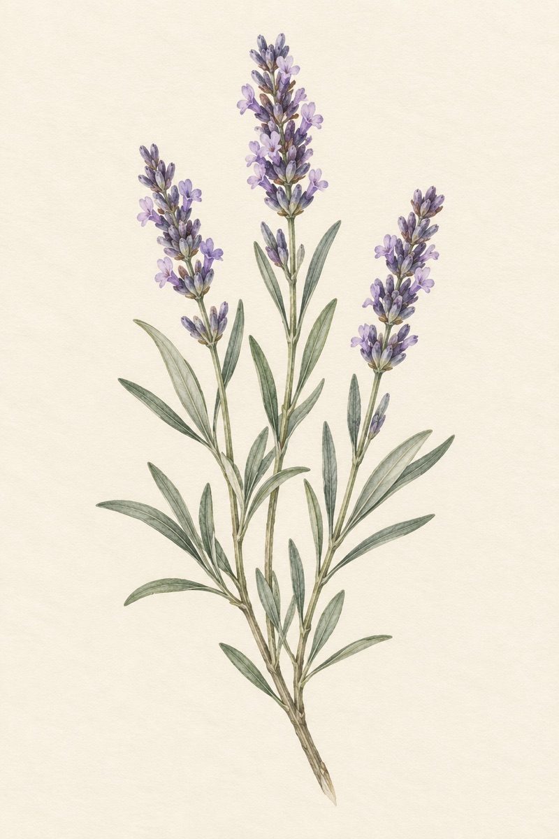 Cuadro botánico Lavanda de Branca